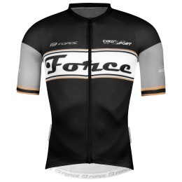 RETRO Radtrikot kurzarm schwarz