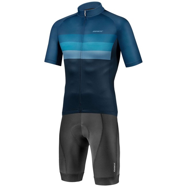 RIVAL Radsport-Set (Kurzarmtrikot+Radhose) blau/schwarz RIVAL Radsport-Set (Kurzarmtrikot+Radhose) blau/schwarz