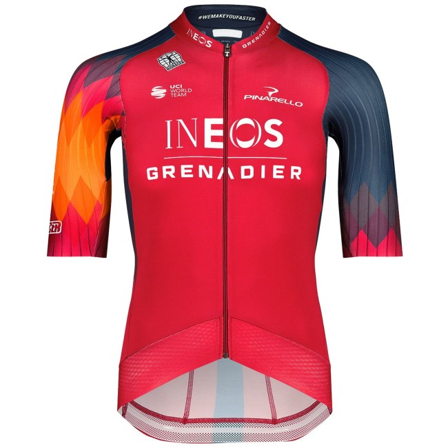 INEOS GRENADIERS 2023 EPIC RACE Radtrikot kurzarm (langer RV)-Radsport-Profi-Team INEOS GRENADIERS 2023 EPIC RACE Radtrikot kurzarm (langer RV)-Radsport-Profi-Team