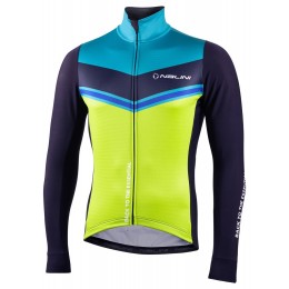 Asfalto Jkt Fahrrad Winterjacke dunkelblau/gelbgrün/türkis