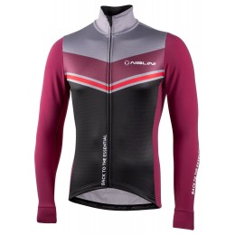 Asfalto Jkt Fahrrad Winterjacke schwarz/rot/grau
