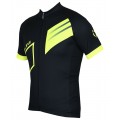Radsport-Set (Radtrikot Blade Jersey+Trägerhose Fireball) schwarz/neongelb