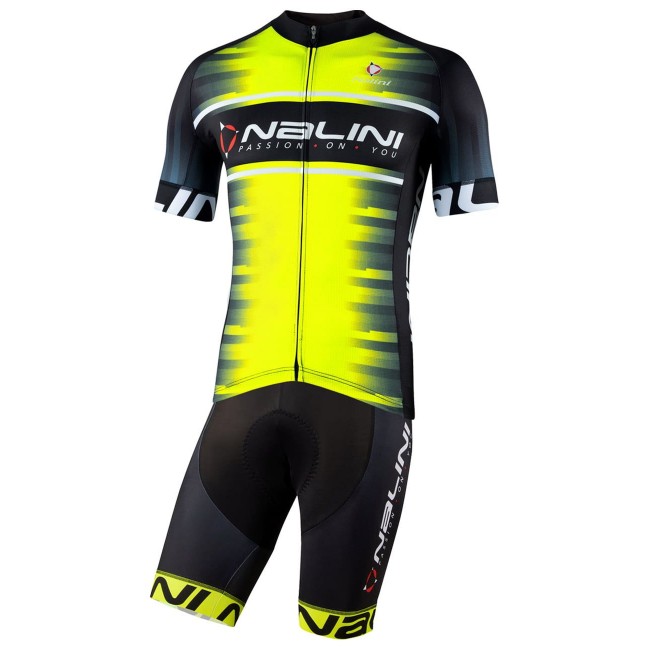 Radsport-Set (Radtrikot BORGO+Trägerhose VILLAGGIO) schwarz/neongelb Radsport-Set (Radtrikot BORGO+Trägerhose VILLAGGIO) schwarz/neongelb