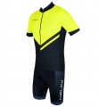 Radsport-Set (Radtrikot VENDETTA+Radhose DYNAMITE) schwarz/neongelb