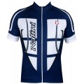 STEEL JERSEY Radtrikot kurzarm blau/weiß