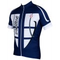 STEEL JERSEY Radtrikot kurzarm blau/weiß