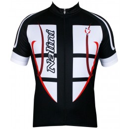 STEEL JERSEY Radtrikot kurzarm schwarz/weiß