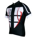 Übergröße STEEL JERSEY Radtrikot kurzarm schwarz/weiß