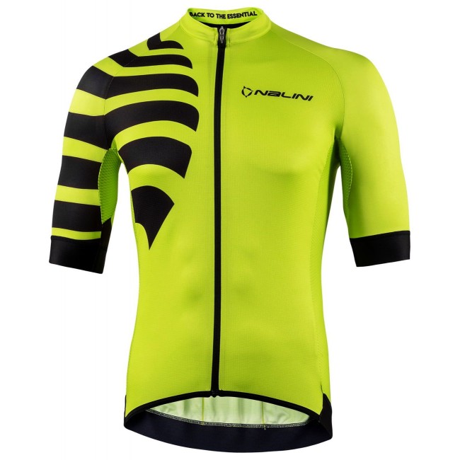 Stripes Jersey Radtrikot kurzarm gelbgrün Stripes Jersey Radtrikot kurzarm gelbgrün