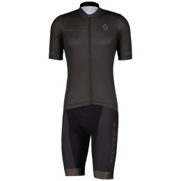 RC TEAM 10 Radsport-Set (Kurzarmtrikot+Trägerhose) schwarz/dunkelgrau