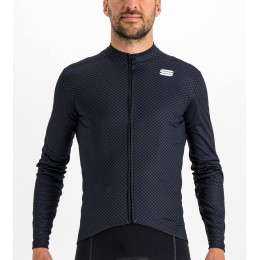 Checkmate Thermal Radtrikot langarm schwarz/blau