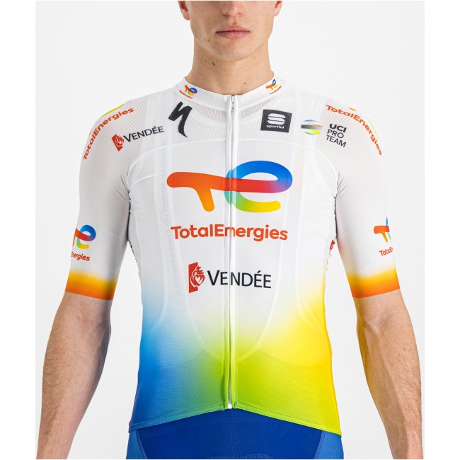 Team TotalEnergies 2022 Radtrikot kurzarm (langer Reißverschluss)-Radsport-Profi-Team Team TotalEnergies 2022 Radtrikot kurzarm (langer Reißverschluss)-Radsport-Profi-Team
