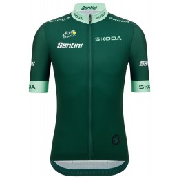 Tour de France 2023 grünes Trikot (maillot vert, bester Sprinter) Radtrikot kurzarm