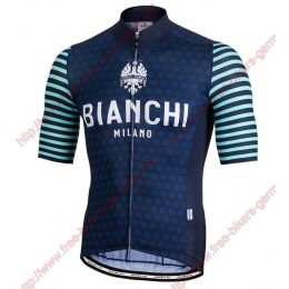 Profiteams BIANCHI MILANO Davoli blue Trikot Kurzarm Outlet Radtrikot Kaufen