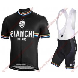 Profiteams BIANCHI MILANO New Pride black Radbekleidung Satz Trikot Kurzarm+Trägerhosen Se Radtrikot Kaufen