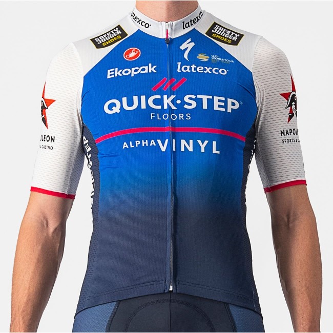 Quick Step-Alpha Vinyl 2022 Competizione Radtrikot kurzarm-Radsport-Profi-Team Radtrikot Kaufen Quick Step-Alpha Vinyl 2022 Competizione Radtrikot kurzarm-Radsport-Profi-Team Radtrikot Kaufen