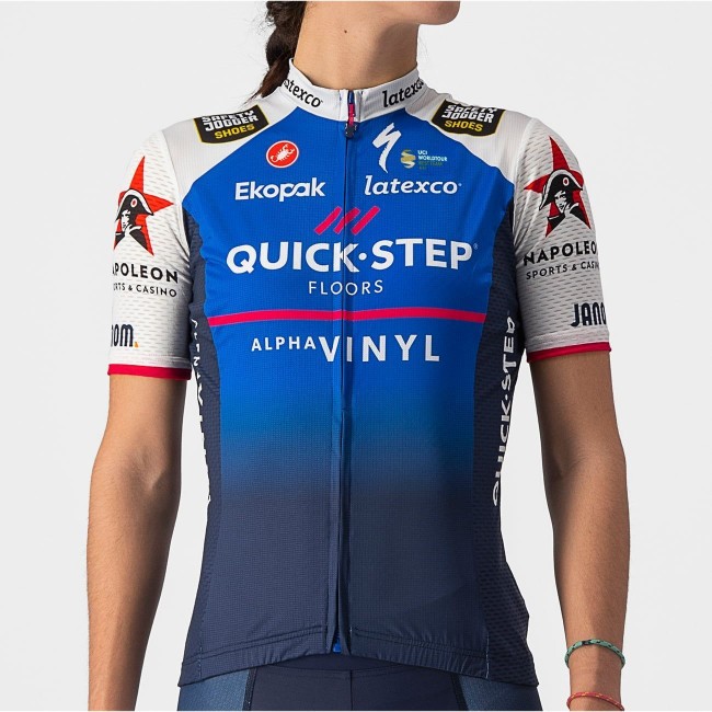 Quick Step-Alpha Vinyl 2022 Competizione Radtrikot Damen kurzarm-Radsport-Profi-Team Radtrikot Kaufen Quick Step-Alpha Vinyl 2022 Competizione Radtrikot Damen kurzarm-Radsport-Profi-Team Radtrikot Kaufen