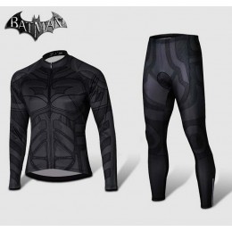2015 Bat-Man Fahrradbekleidung Radtrikot Satz Langarm und Lange Fahrradhose Radtrikot Kaufen