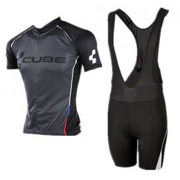 2015 Cube schwarz Fahrradbekleidung Satz Fahrradtrikot Kurzarm Trikot und Kurz Trägerhose Radtrikot Kaufen