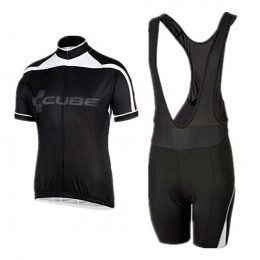 2015 Cube schwarz Weiß Fahrradbekleidung Satz Fahrradtrikot Kurzarm Trikot und Kurz Trägerhose Radtrikot Kaufen