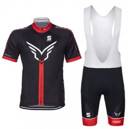 2015 Felt Fahrradbekleidung Satz Fahrradtrikot Kurzarm Trikot und Kurz Trägerhose schwarz rot Radtrikot Kaufen