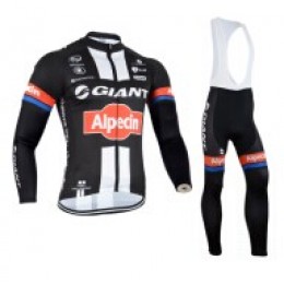 2015 Giant Alpecin Fahrradbekleidung Radtrikot Satz Langarm und Lange Trägerhose Radtrikot Kaufen