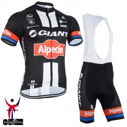 2015 GIANT-ALPECIN Radtrikot Kurzarm schwarz und Kurz Trägerhose Radtrikot Kaufen
