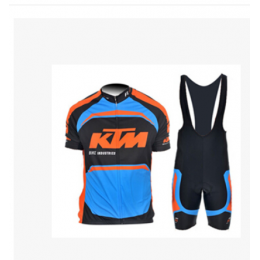 2015 KTM Proteam Blau Schwarz Fahrradbekleidung Satz Fahrradtrikot Kurzarm Trikot und Kurz Trägerhose Radtrikot Kaufen