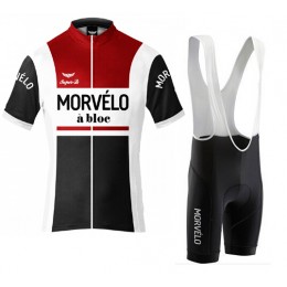 2015 MORVELO schwarz rot Fahrradbekleidung Satz Fahrradtrikot Kurzarm Trikot und Kurz Trägerhose Radtrikot Kaufen