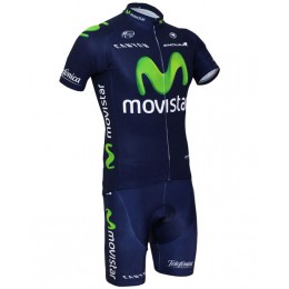 2015 Movistar Radbekleidung Radtrikot Kurzarm und Fahrradhosen Kurz Radtrikot Kaufen