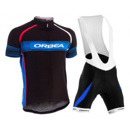 2015 Orbea Schwarz-Blau Fahrradbekleidung Satz Fahrradtrikot Kurzarm Trikot und Kurz Trägerhose Radtrikot Kaufen