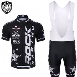 2015 Rock Racing schwarz Fahrradbekleidung Satz Fahrradtrikot Kurzarm Trikot und Kurz Trägerhose Radtrikot Kaufen