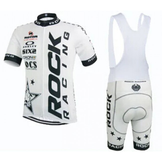2015 Rock Racing Weiß Fahrradbekleidung Satz Fahrradtrikot Kurzarm Trikot und Kurz Trägerhose Radtrikot Kaufen 2015 Rock Racing Weiß Fahrradbekleidung Satz Fahrradtrikot Kurzarm Trikot und Kurz Trägerhose Radtrikot Kaufen