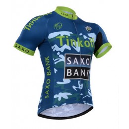 2015 Tinkoff Saxo Bank Camouflage Blau Radtrikot Kurzarm Radtrikot Kaufen