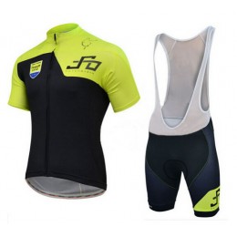 2015 Tinkoff Saxo Fahrradbekleidung Satz Fahrradtrikot Kurzarm Trikot und Kurz Trägerhose gelb Radtrikot Kaufen