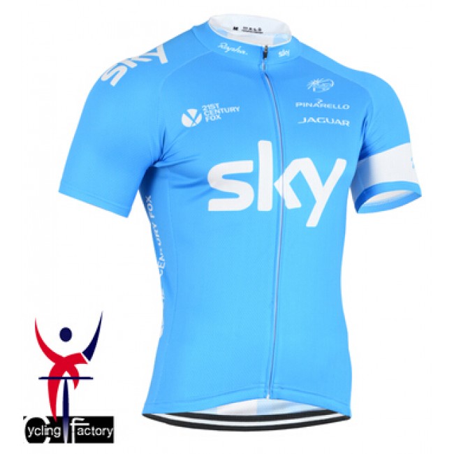 2015 Sky Radtrikot Kurzarm Blau Radtrikot Kaufen 2015 Sky Radtrikot Kurzarm Blau Radtrikot Kaufen