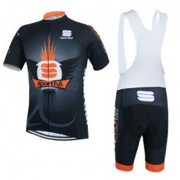 2015 Sportful orange Schwarz Fahrradbekleidung Satz Fahrradtrikot Kurzarm Trikot und Kurz Trägerhose Radtrikot Kaufen