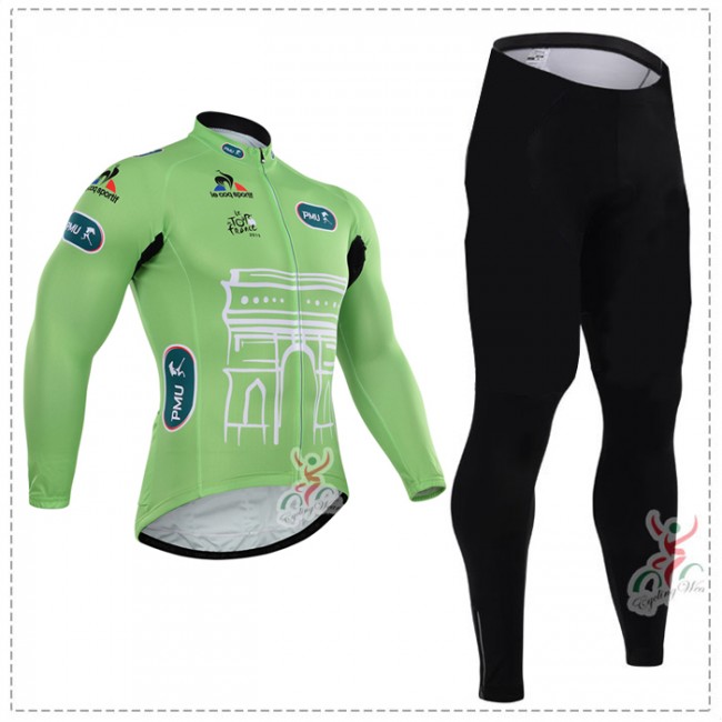 2015 Tour de France vert Fahrradbekleidung Radtrikot Satz Langarm und Lange Fahrradhose Radtrikot Kaufen 2015 Tour de France vert Fahrradbekleidung Radtrikot Satz Langarm und Lange Fahrradhose Radtrikot Kaufen