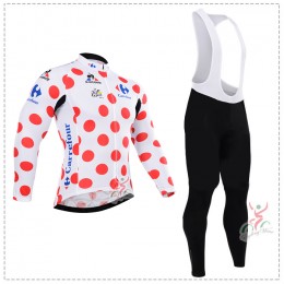 2015 Tour de France Fahrradbekleidung Radtrikot Satz Langarm und Lange Trägerhose Radtrikot Kaufen