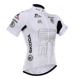 2015 Tour De France Radtrikot Kurzarm Weiß Radtrikot Kaufen