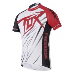 2014 Fox Bike Team Radtrikot Kurzarm Weiß Rot Radtrikot Kaufen