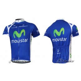 2012 Movistar Radtrikot Kurzarm Blau Radtrikot Kaufen