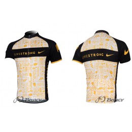 2012 LiveStrong Radtrikot Kurzarm Schwarz Gelb Radtrikot Kaufen