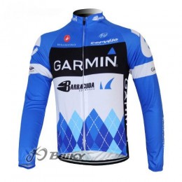 Garmin Barracuda Pro Team Fahrradtrikot Langarm Blau Weiß Radtrikot Kaufen
