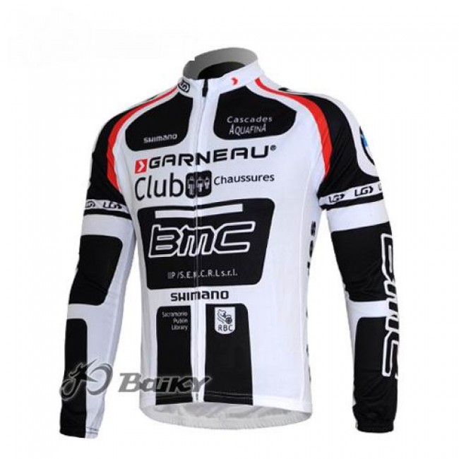 BMC Garneau Team Fahrradtrikot Langarm Weiß Schwarz Radtrikot Kaufen BMC Garneau Team Fahrradtrikot Langarm Weiß Schwarz Radtrikot Kaufen