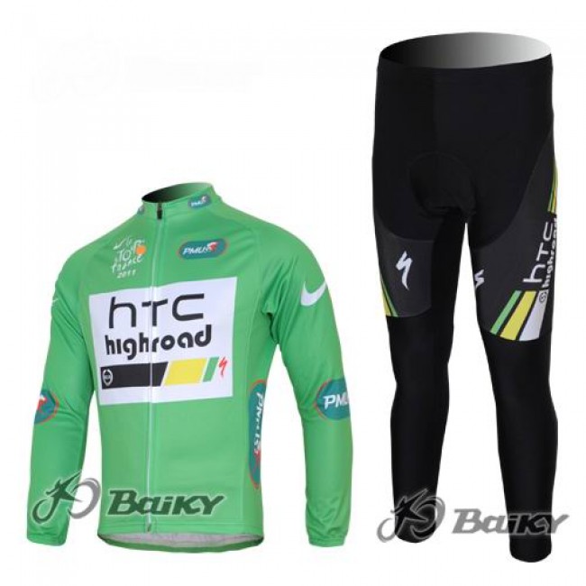 HTC-Highroad Pro Team Radbekleidung Satz Fahrradtrikot Langarm und Lang Radhose Grün Radtrikot Kaufen HTC-Highroad Pro Team Radbekleidung Satz Fahrradtrikot Langarm und Lang Radhose Grün Radtrikot Kaufen