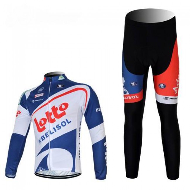 Lotto Belisol Radbekleidung Satz Fahrradtrikot Langarm und Lang Radhose Weiß Blau Radtrikot Kaufen Lotto Belisol Radbekleidung Satz Fahrradtrikot Langarm und Lang Radhose Weiß Blau Radtrikot Kaufen