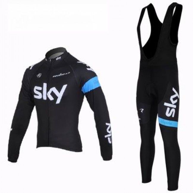 2013 Team Sky Fahrradbekleidung Radtrikot Satz Langarm und Lange Trägerhose Schwarz Blau Radtrikot Kaufen 2013 Team Sky Fahrradbekleidung Radtrikot Satz Langarm und Lange Trägerhose Schwarz Blau Radtrikot Kaufen