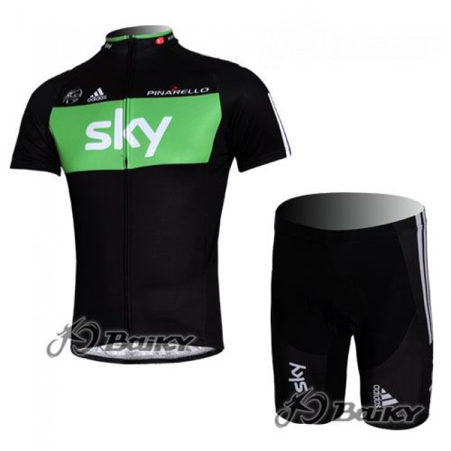 SKY Pro Team Radbekleidung Radtrikot Kurzarm und Fahrradhosen Kurz Schwarz Grün Radtrikot Kaufen SKY Pro Team Radbekleidung Radtrikot Kurzarm und Fahrradhosen Kurz Schwarz Grün Radtrikot Kaufen