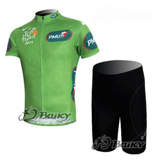 Tour de France 2011 Radbekleidung Radtrikot Kurzarm und Fahrradhosen Kurz Grünes Trikot Radtrikot Kaufen Tour de France 2011 Radbekleidung Radtrikot Kurzarm und Fahrradhosen Kurz Grünes Trikot Radtrikot Kaufen